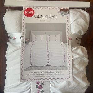 Gunne Sax KING floral bedding quilt set